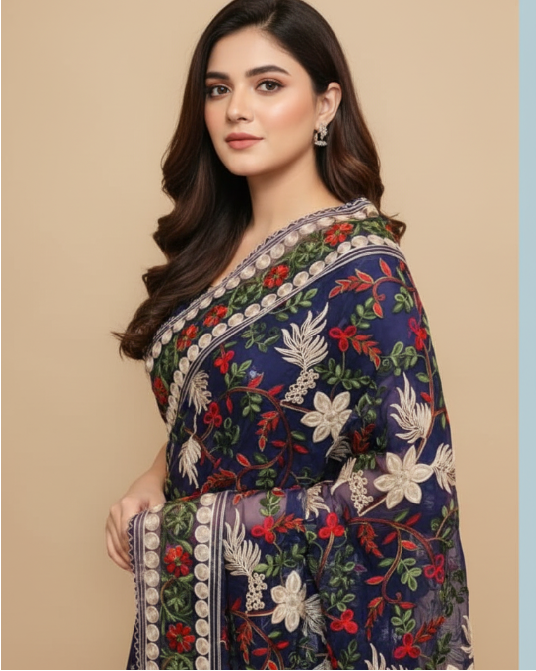 Multicolor Embroidered Shawl