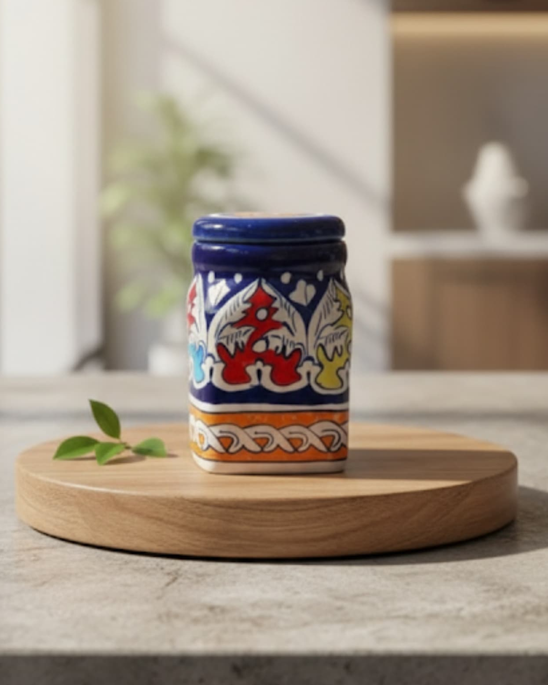 Hand painted jar