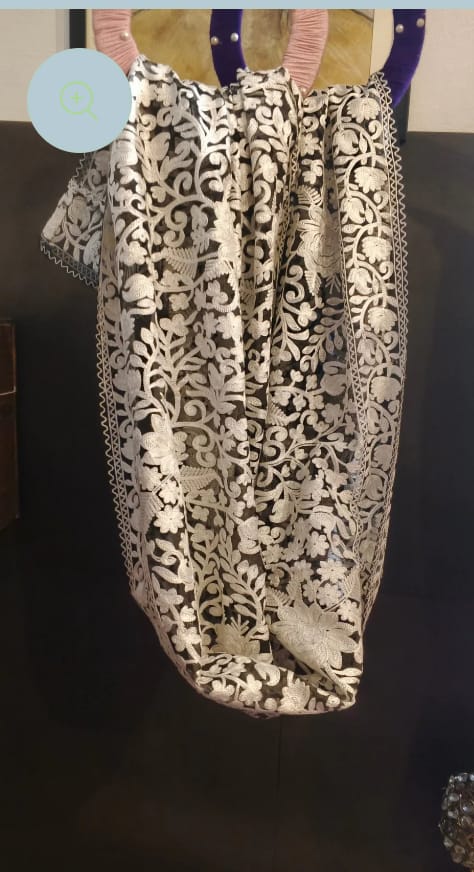 Black Embroidered Shawls