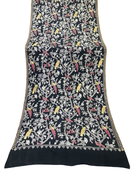 Black Embroidered Shawl